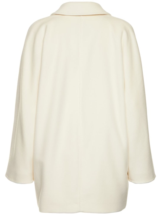 Max Mara: Rebus wool & cashmere short coat - White - women_1 | Luisa Via Roma