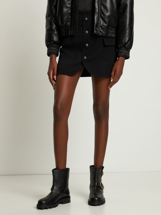 Jimmy Choo: Bottes de motard en cuir Youth 30 mm - Noir - women_1 | Luisa Via Roma
