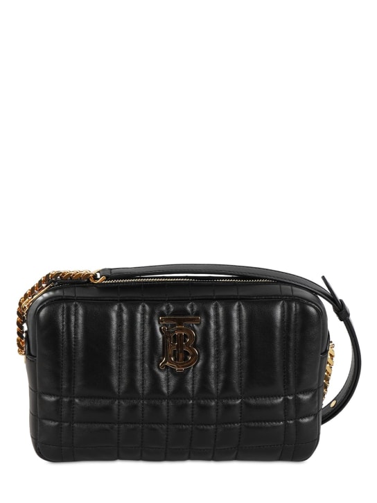 Burberry: Small Lola quilted leather camera bag - Black - women_0 | Luisa Via Roma