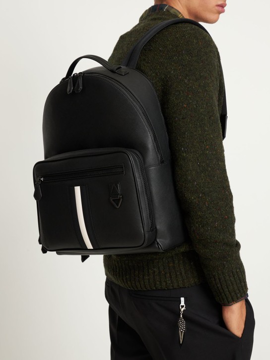 Bally: Mavrick coated nylon & leather backpack - men_1 | Luisa Via Roma
