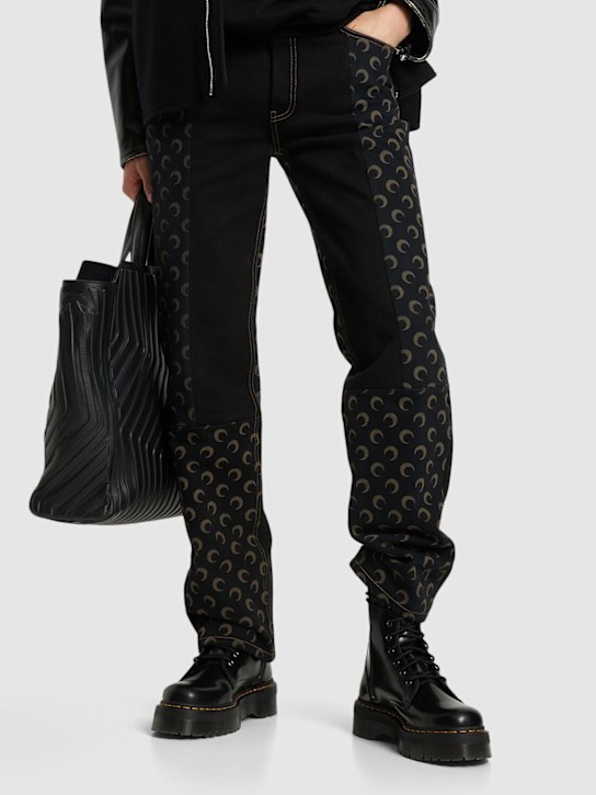 Dr.Martens: 40mm Jadon Hi polished leather boots - men_1 | Luisa Via Roma