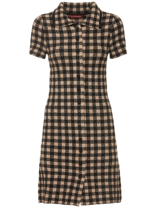 ALTUZARRA: MINIKLEID MIT KNÖPFEN „DODY“ - Weiß/Schwarz - women_0 | Luisa Via Roma
