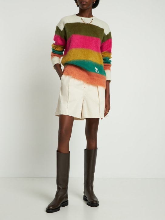 Etro: Striped mohair blend knit sweater - women_1 | Luisa Via Roma