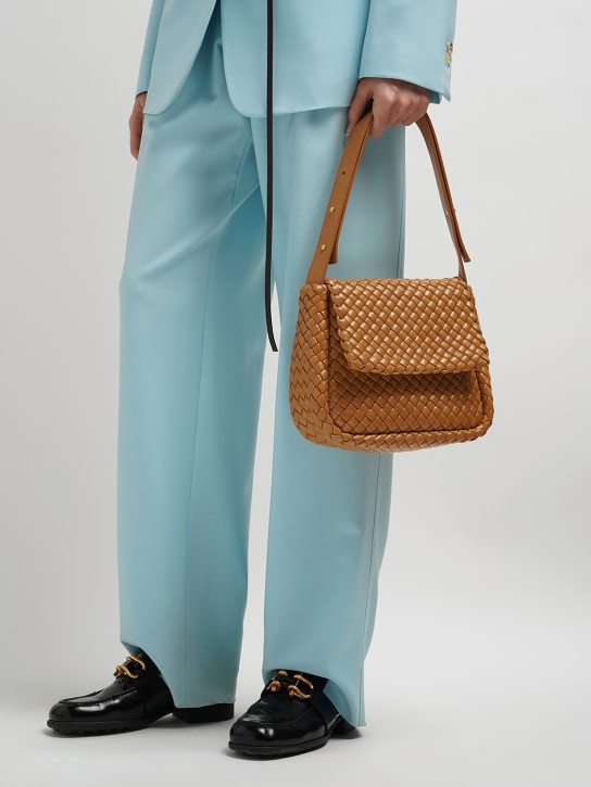 Bottega Veneta: Small Cobble leather shoulder bag - Caramel - women_1 | Luisa Via Roma