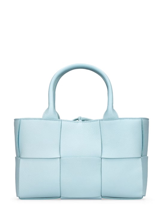 Bottega Veneta: Mini Arco leather tote bag - Light Blue - women_0 | Luisa Via Roma