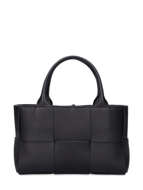Bottega Veneta: Mini Arco leather tote bag - Black - women_0 | Luisa Via Roma