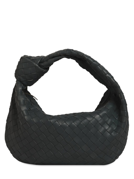 Bottega Veneta: Teen Jodie leather shoulder bag - Inkwell - women_0 | Luisa Via Roma