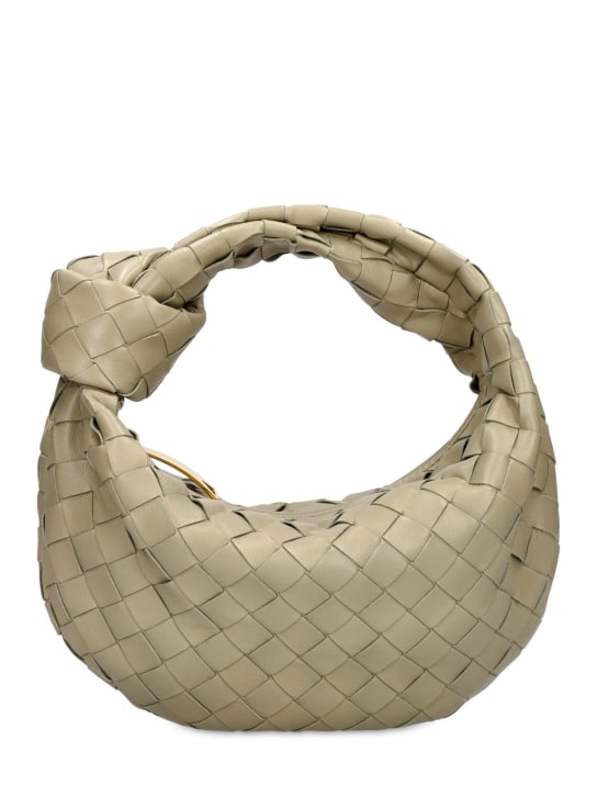 Bottega Veneta: Mini Jodie leather top handle bag - women_0 | Luisa Via Roma