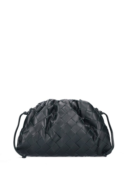 Bottega Veneta: The Mini leather pouch - Inkwell - women_0 | Luisa Via Roma