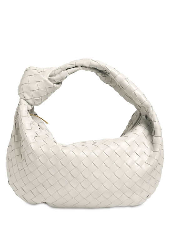 Bottega Veneta: Teen Jodie leather shoulder bag - White - women_0 | Luisa Via Roma