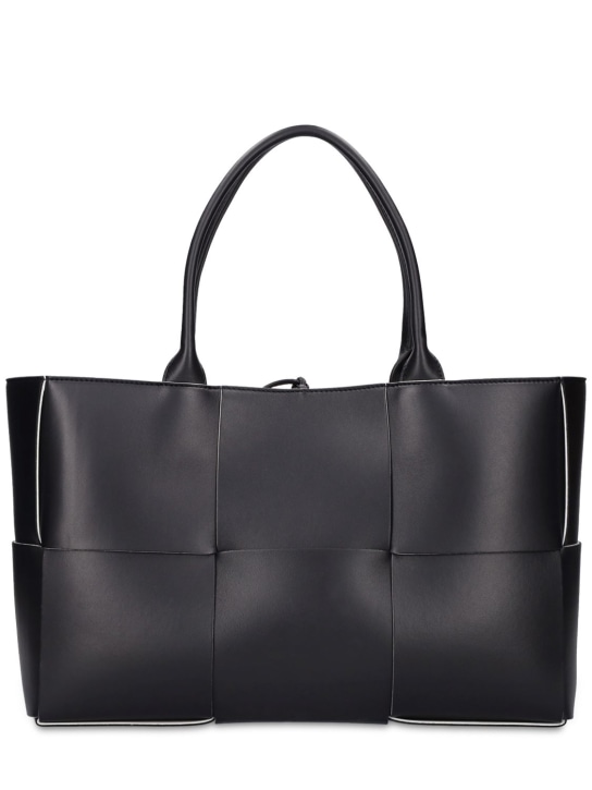 Bottega Veneta: Medium Arco leather tote bag - Black - women_0 | Luisa Via Roma