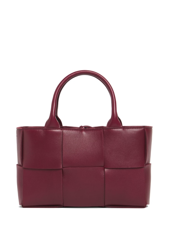 Bottega Veneta: Mini Arco leather tote bag - Barolo - women_0 | Luisa Via Roma