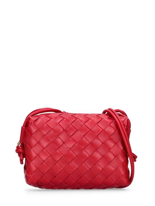 Bottega Veneta: Mini Loop leather shoulder bag - Apple Candy - women_0 | Luisa Via Roma