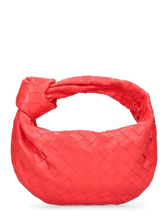 Bottega Veneta: Mini Jodie leather top handle bag - Sunburst - women_0 | Luisa Via Roma