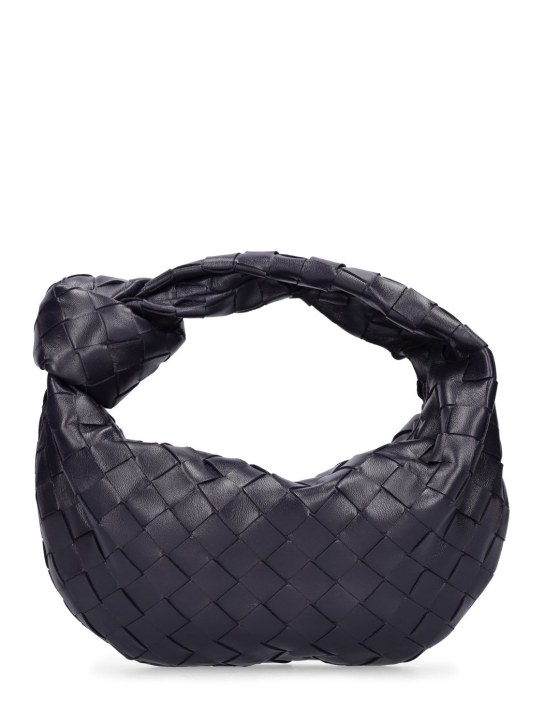 Bottega Veneta: Mini Jodie leather top handle bag - Space - women_0 | Luisa Via Roma