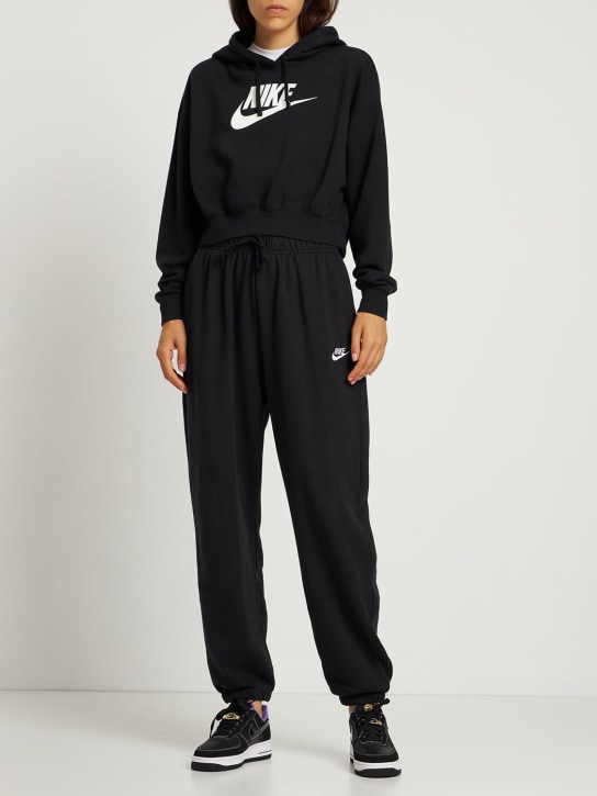 Nike: Cropped cotton blend hoodie - women_1 | Luisa Via Roma