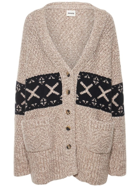 Johannes jacquard cashmere cardigan - Khaite - Women | Luisaviaroma