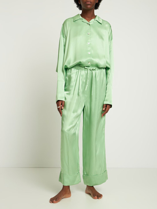 Sizeless satin pajama set - Thumbnail 2