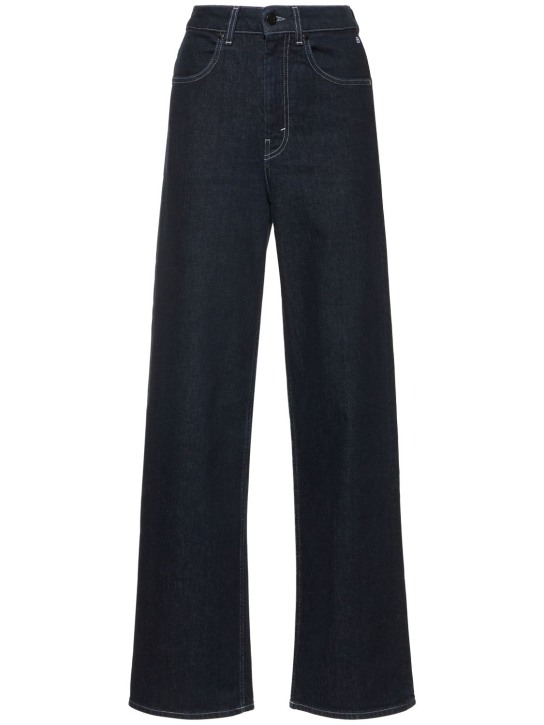 Bite Studios: Wide leg organic cotton denim jeans - Blue - women_0 | Luisa Via Roma