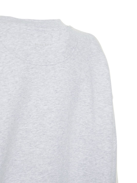ANINE BING: Tyler logo cotton sweatshirt - Grey - women_6 | Luisa Via Roma