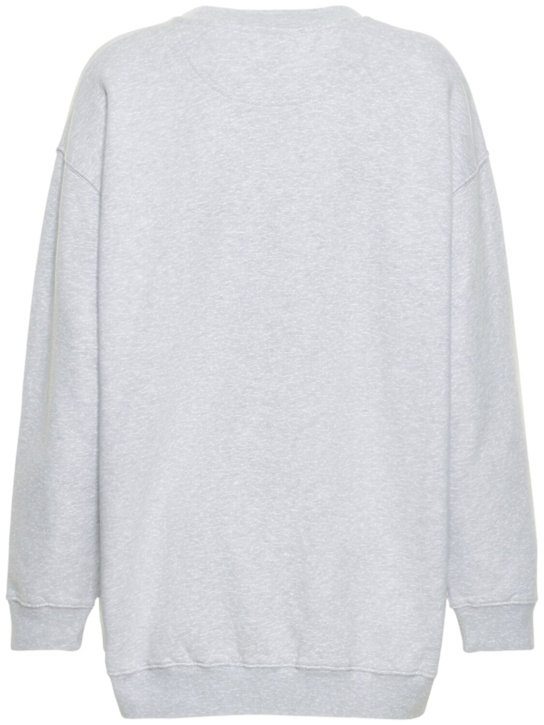 ANINE BING: Tyler logo cotton sweatshirt - Grey - women_5 | Luisa Via Roma