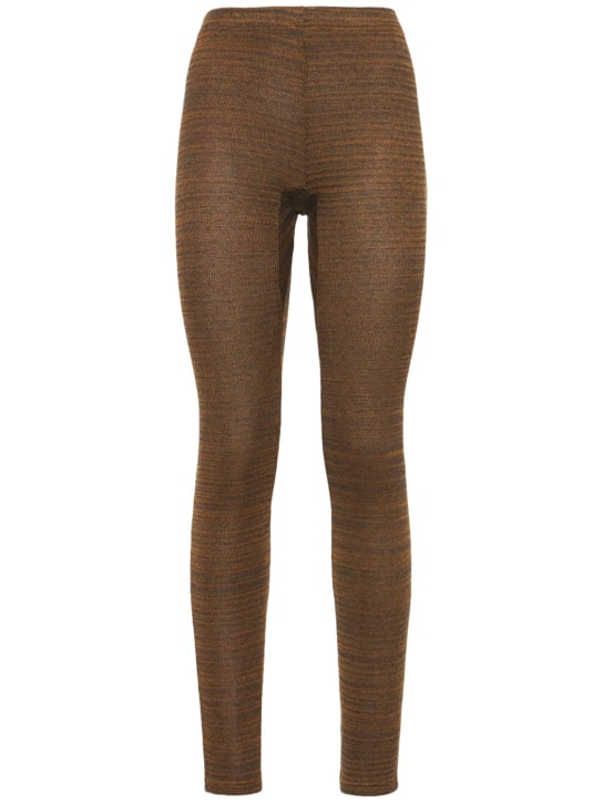 Marant Etoile: Javene弹力粘胶纤维紧身裤 - 橄榄绿 - women_0 | Luisa Via Roma