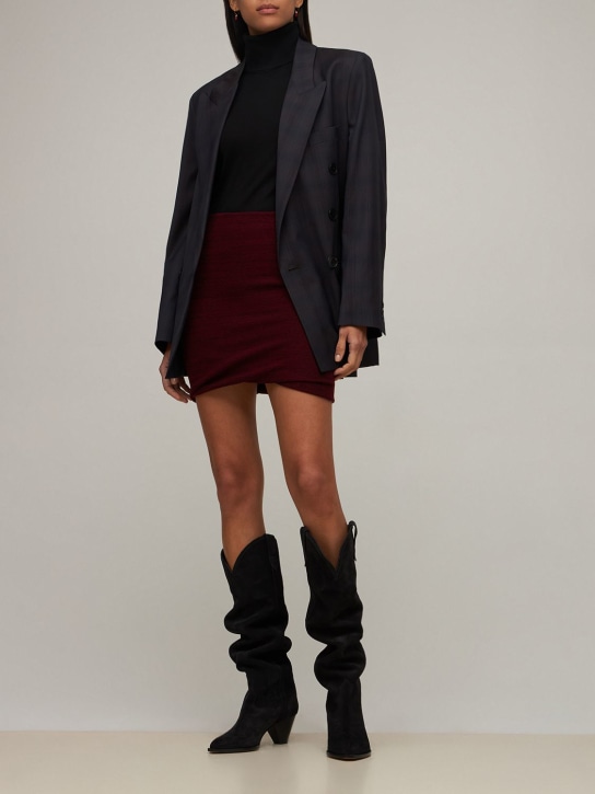 Marant Etoile: Jalna stretch viscose mini skirt - women_1 | Luisa Via Roma