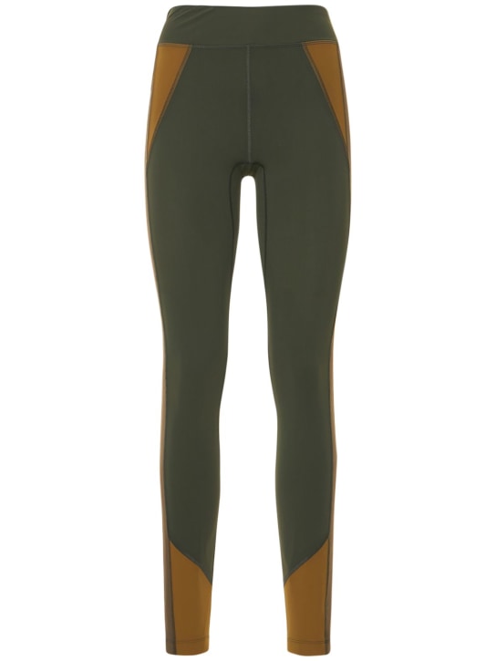 Marant Etoile: Leggings de nylon stretch - Oliva - women_0 | Luisa Via Roma