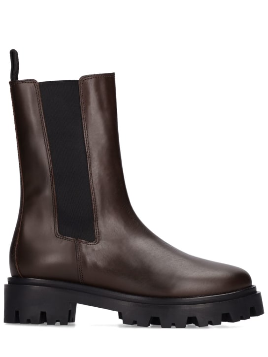 Isabel Marant: 45mm Celae brushed leather Chelsea boots - women_0 | Luisa Via Roma