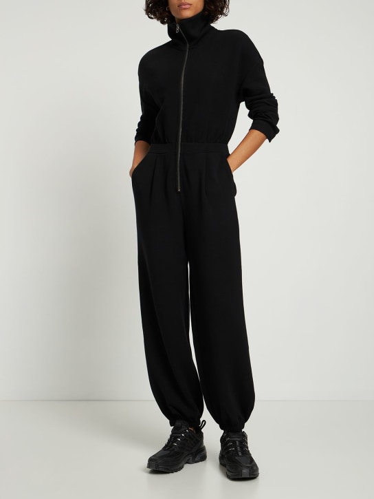 Varley: Jessie viscose blend jumpsuit - Black - women_1 | Luisa Via Roma