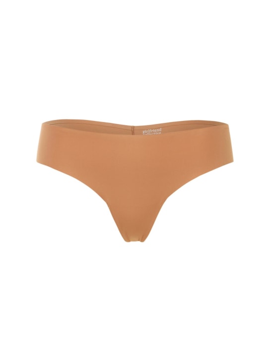 Girlfriend Collective: Stretch tech sport thong - Toast - women_0 | Luisa Via Roma