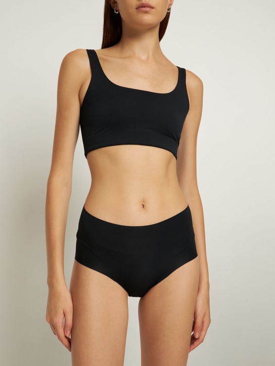 Girlfriend Collective: High rise stretch tech sport briefs - Black - women_1 | Luisa Via Roma