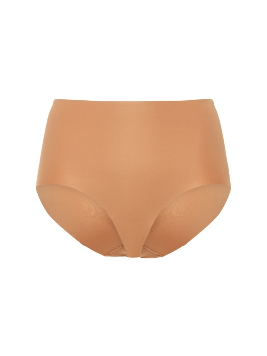 Girlfriend Collective: 高腰弹力科技织物运动内裤 - Toast - women_0 | Luisa Via Roma