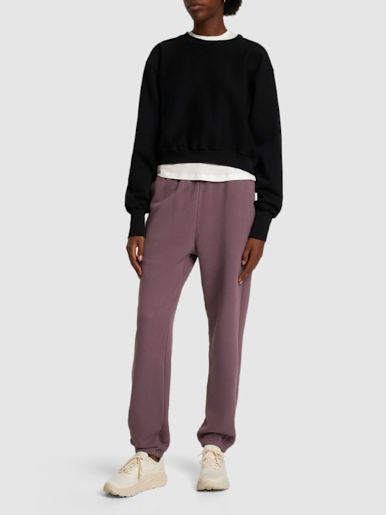 Cropped cotton sweatshirt - Thumbnail 2