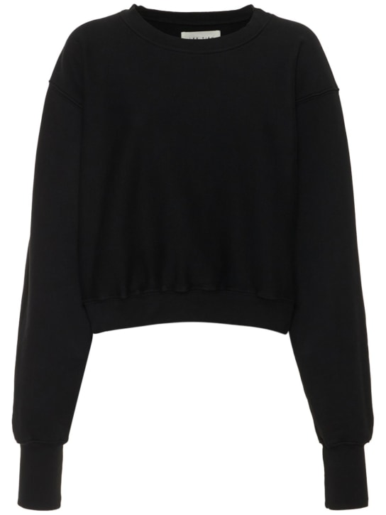 Cropped cotton sweatshirt