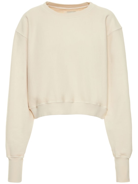 Cropped cotton sweatshirt