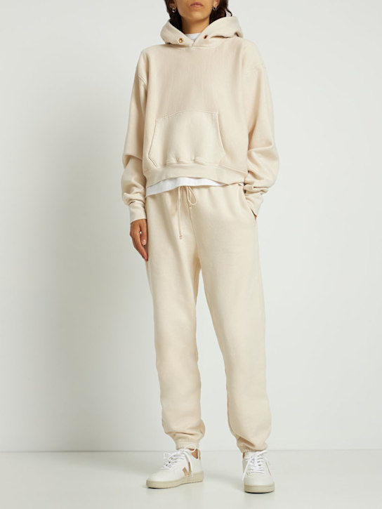 Les Tien: Classic cotton sweatpants - White - women_1 | Luisa Via Roma