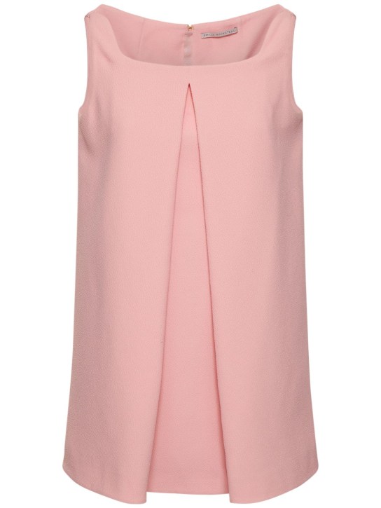 Emilia Wickstead: Robe courte en crêpe doublé - Rose Bébé - women_0 | Luisa Via Roma