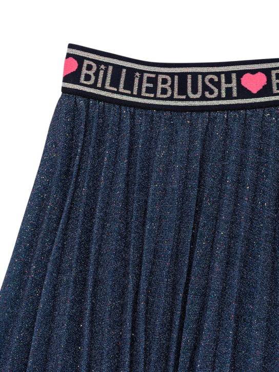 Billieblush: Gonna in lurex plissé con logo - kids-girls_1 | Luisa Via Roma