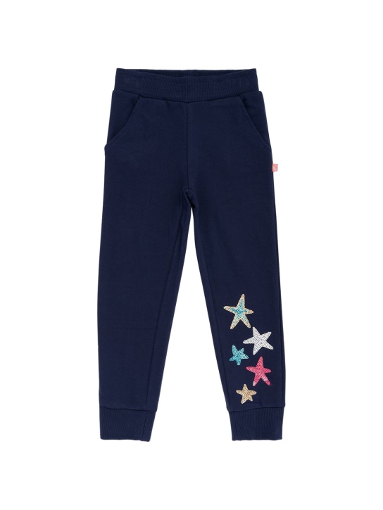 Billieblush: Pantalones de felpa de algodón con lentejuelas - kids-girls_0 | Luisa Via Roma
