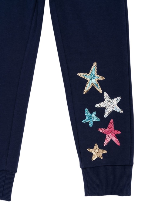 Billieblush: Pantalones de felpa de algodón con lentejuelas - kids-girls_1 | Luisa Via Roma