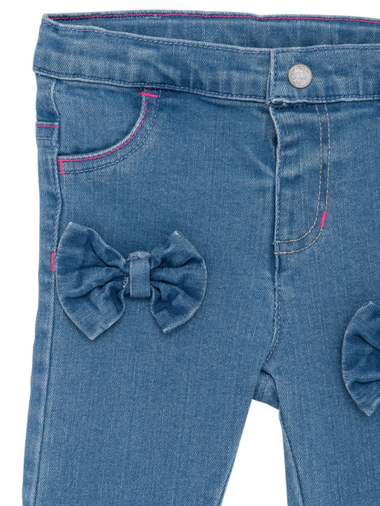 Billieblush: Stretch denim jeans w/ bow appliqués - kids-girls_1 | Luisa Via Roma