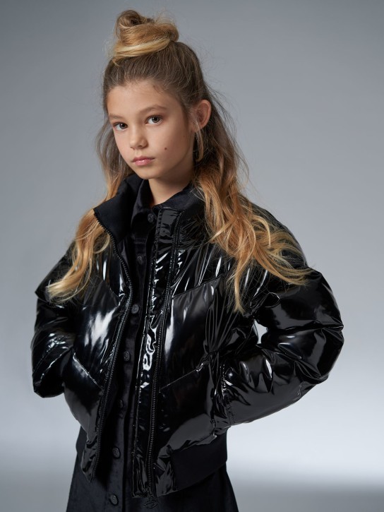 Diesel Kids: Patent nylon puffer jacket - kids-girls_1 | Luisa Via Roma