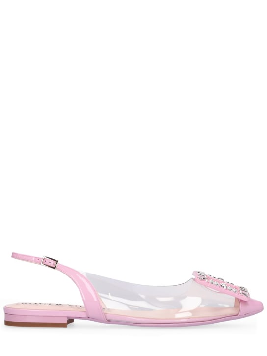 Roger Vivier: 10mm Gommettine PVC slingback flats - Clear/Rose - women_0 | Luisa Via Roma