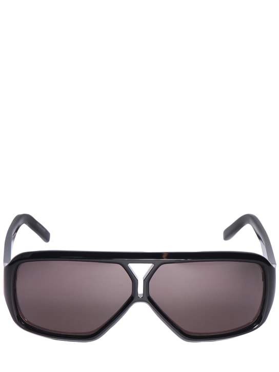 Saint Laurent: 569 Acetate aviator sunglasses - Black - men_0 | Luisa Via Roma