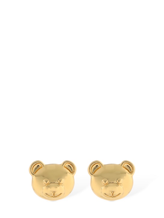 Moschino: Teddy bear small stud earrings - women_0 | Luisa Via Roma