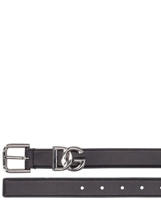 Dolce&Gabbana: Logo leather belt - men_1 | Luisa Via Roma