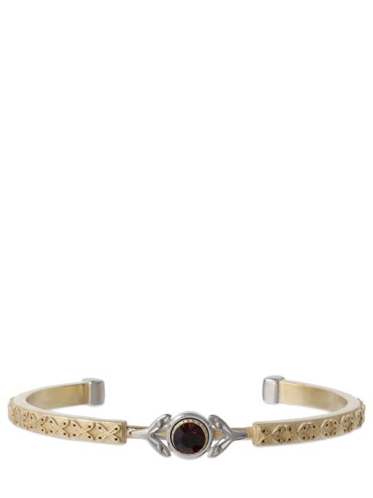 Maison Margiela: Crystal stone cuff bracelet - women_0 | Luisa Via Roma