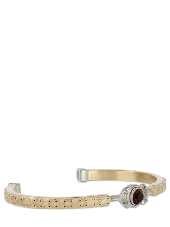 Maison Margiela: Crystal stone cuff bracelet - women_1 | Luisa Via Roma
