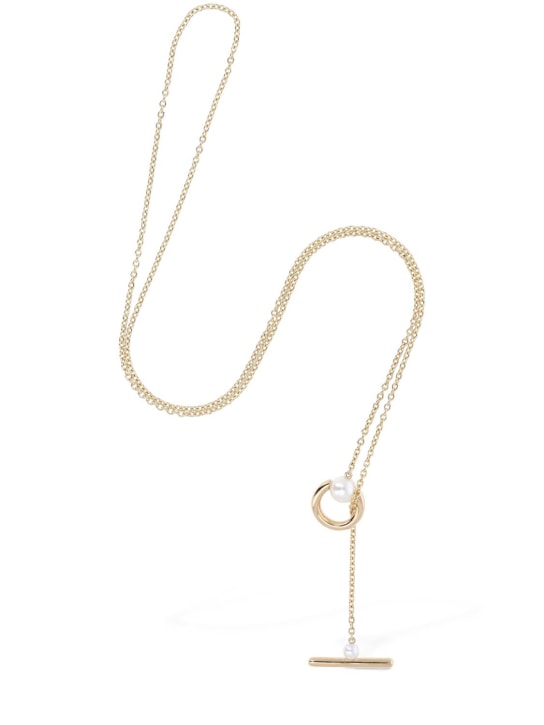 Sophie Bille Brahe: Claudia simple pearl collar necklace - Gold/Pearl - women_0 | Luisa Via Roma